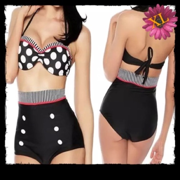 Retro Summer Polka Dot Fashion 2 Piece Swimsuit - Picture 5 of 5